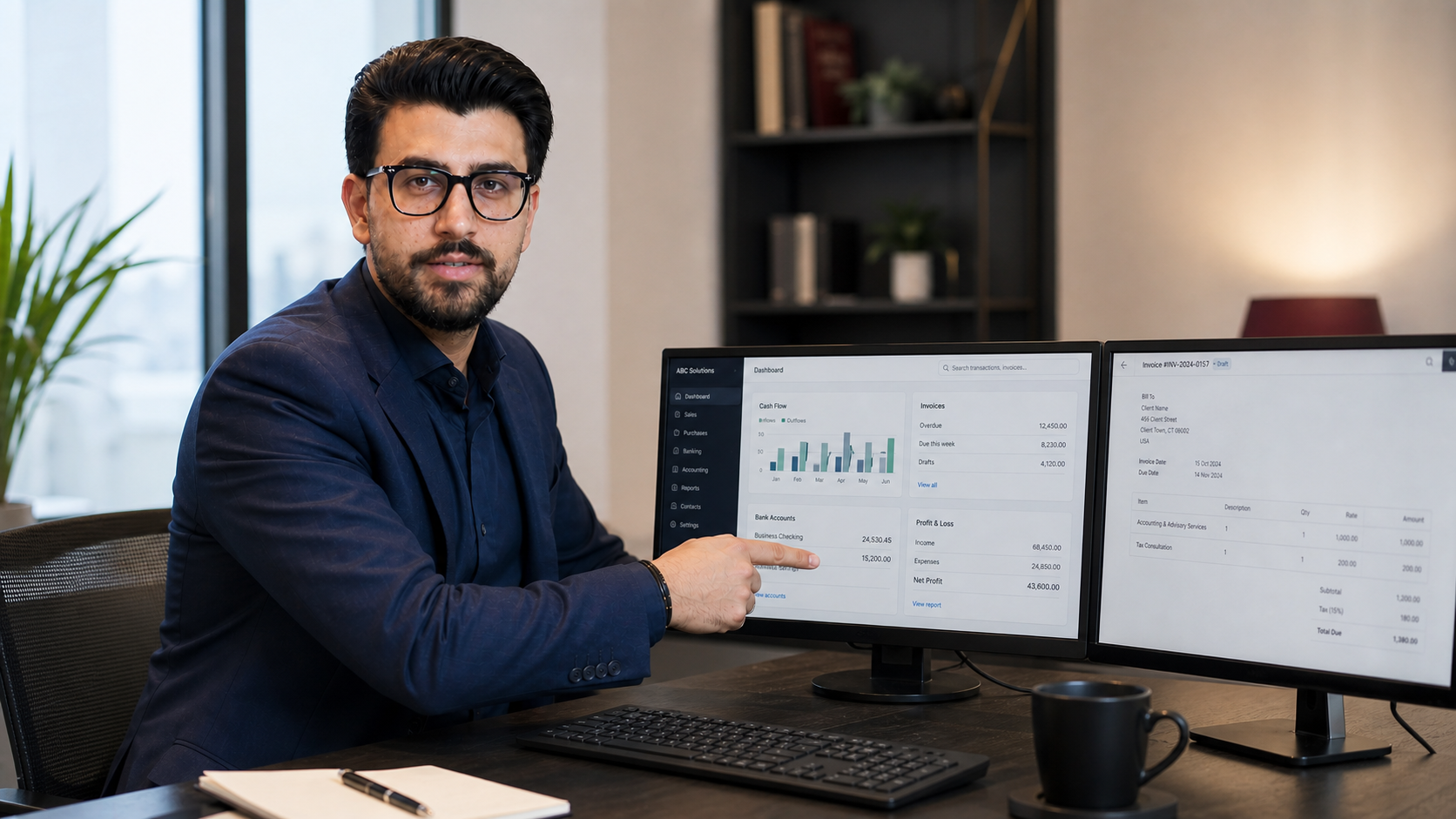 بنر کار با نرم‌افزار حسابداری